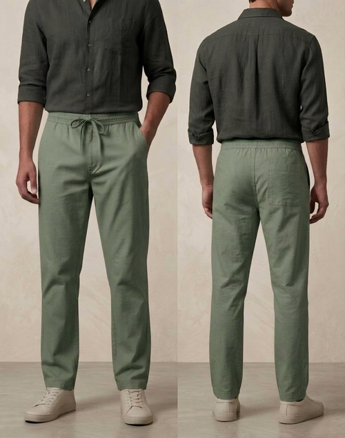 Norvellaa Men's Premium Linen Trousers