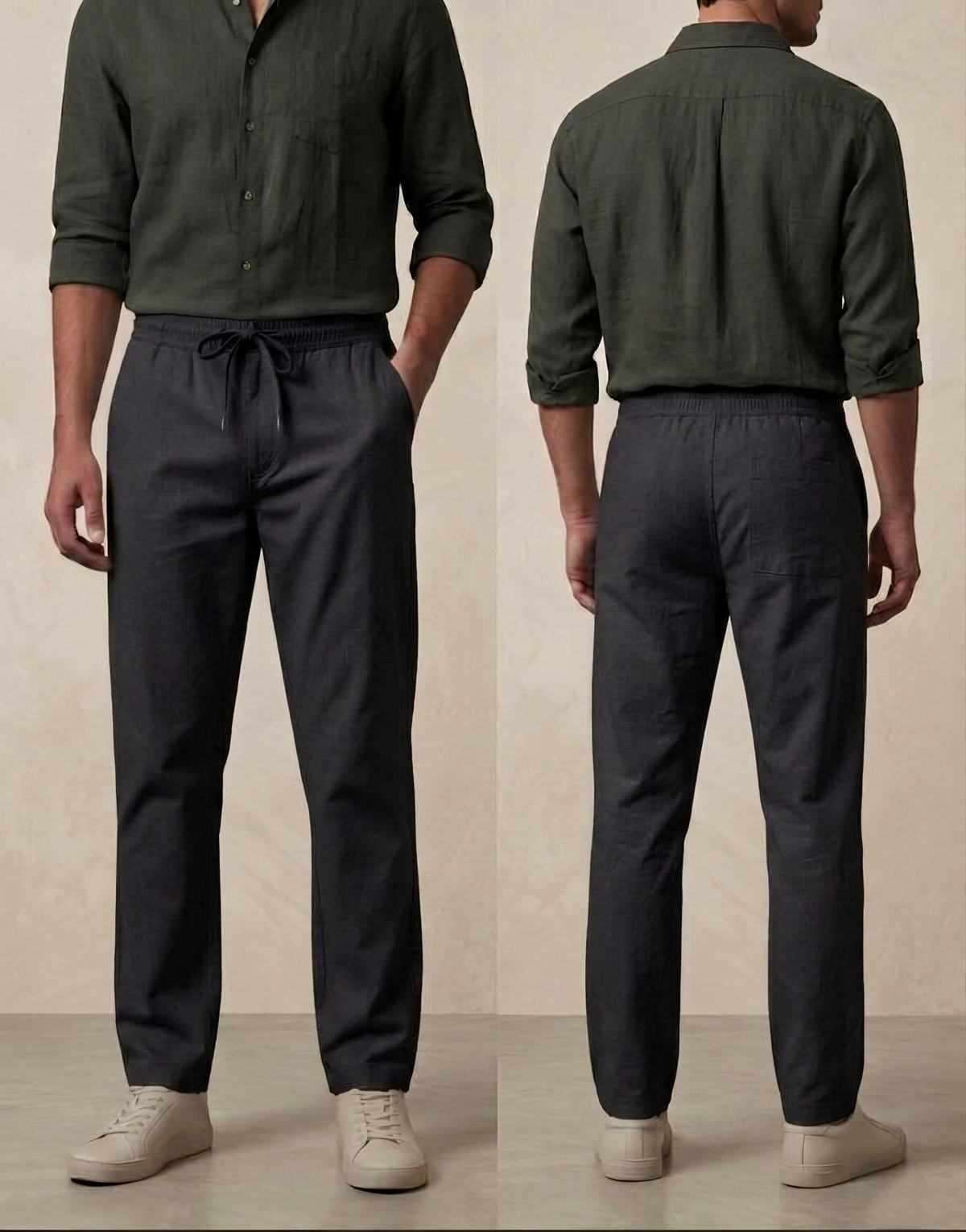 Norvellaa Men's Premium Linen Trousers