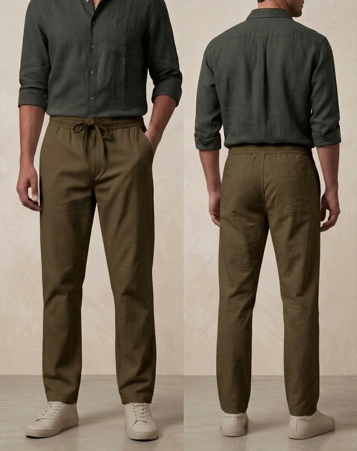 Norvellaa Men's Premium Linen Trousers