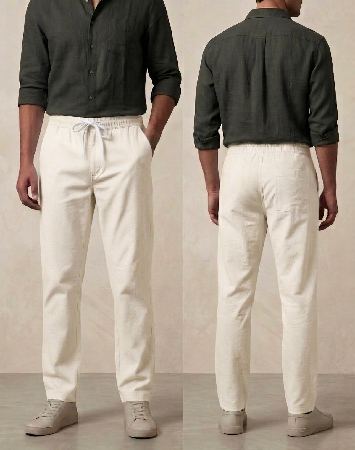 Norvellaa Men's Premium Linen Trousers